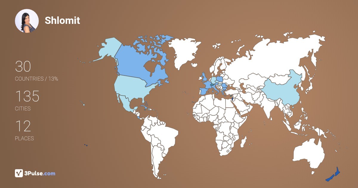 Shlomit Biton's Travel Map Image