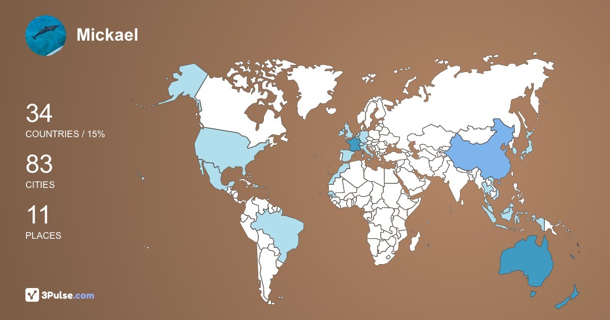 Изображение Карты путешествий Mickael Gable