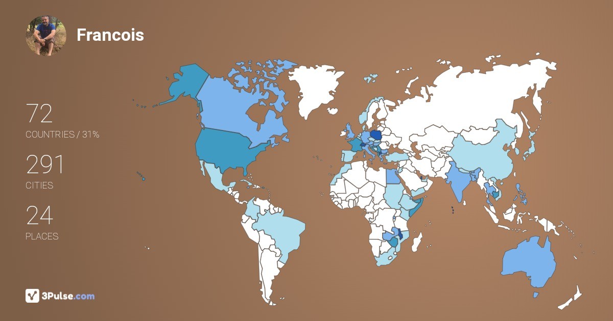 Francois Stamm's Travel Map Image