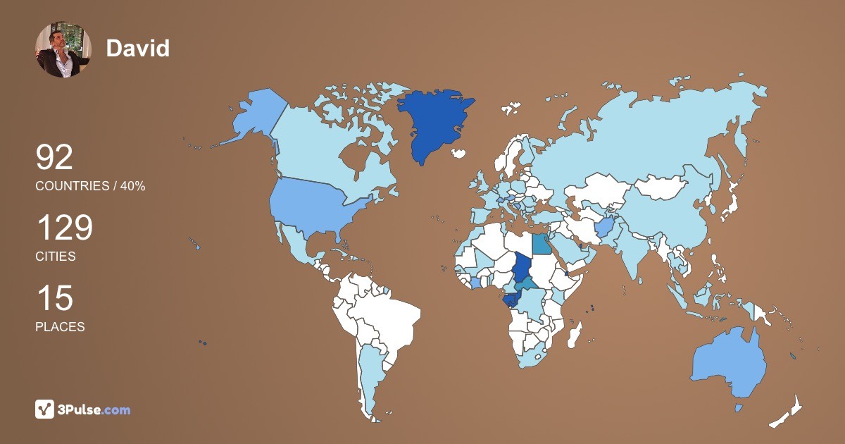 David Dessenne's Travel Map Image
