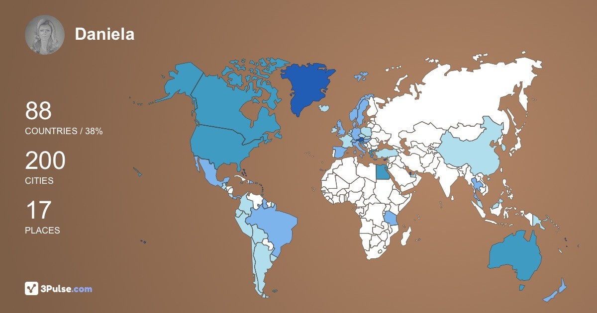 Daniela Quendler's Travel Map Image