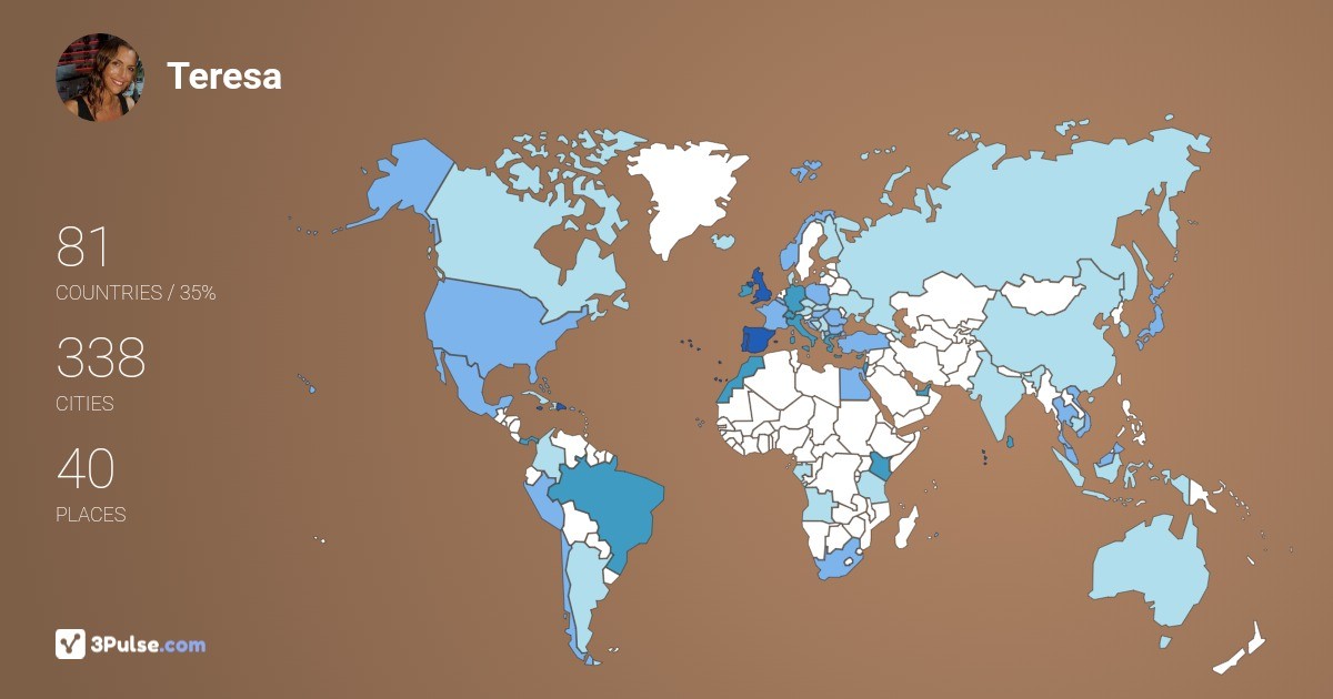Teresa Leitao's Travel Map Image