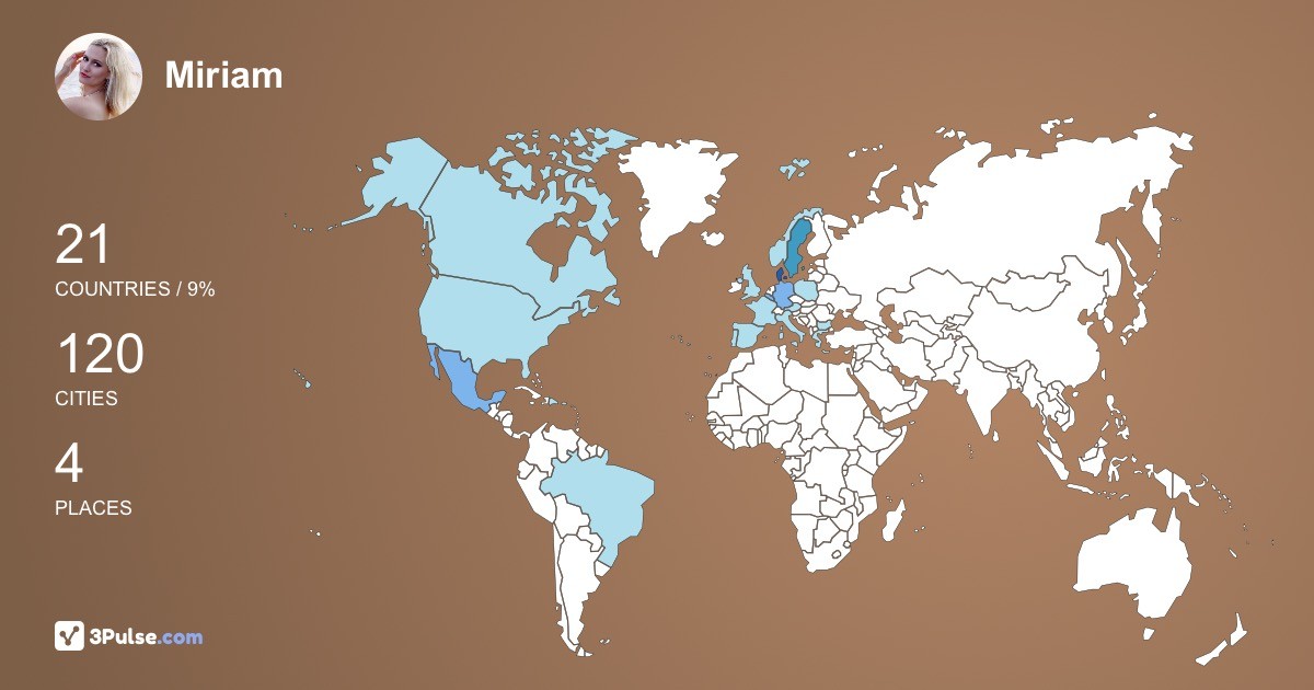 Miriam Ponsaing's Travel Map Image