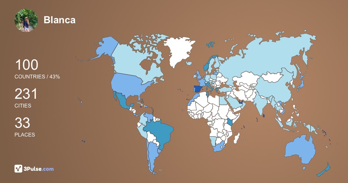 Blanca Lorente's Travel Map Image