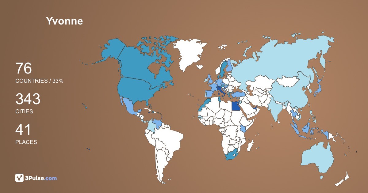 Изображение Карты путешествий Yvonne Huptli