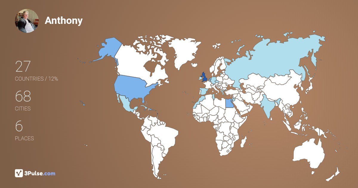 Изображение Карты путешествий Anthony Lawrence