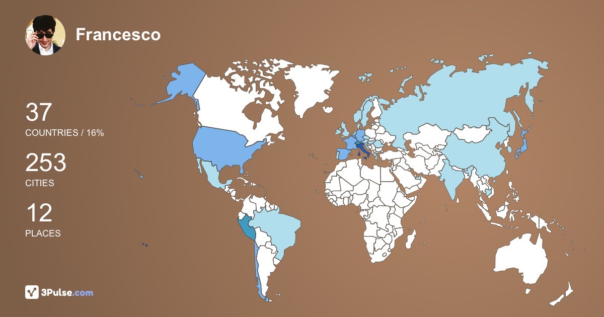 Francesco Castelli's Travel Map Image