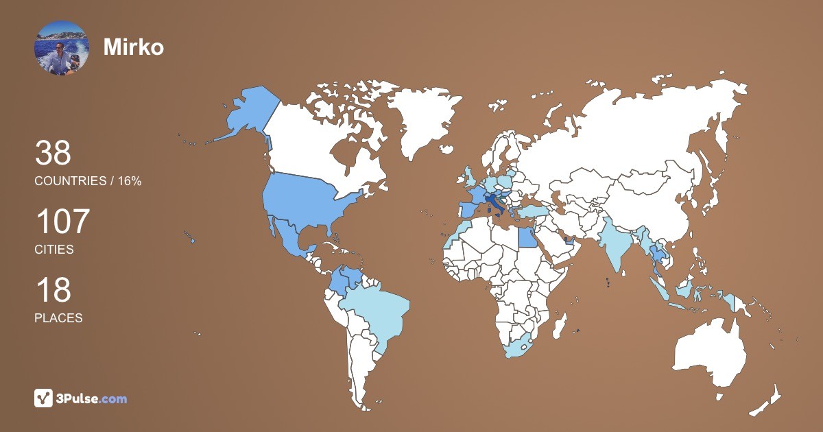 Mirko Valente's Travel Map Image
