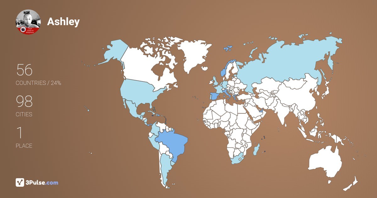 Ashley Felon's Travel Map Image