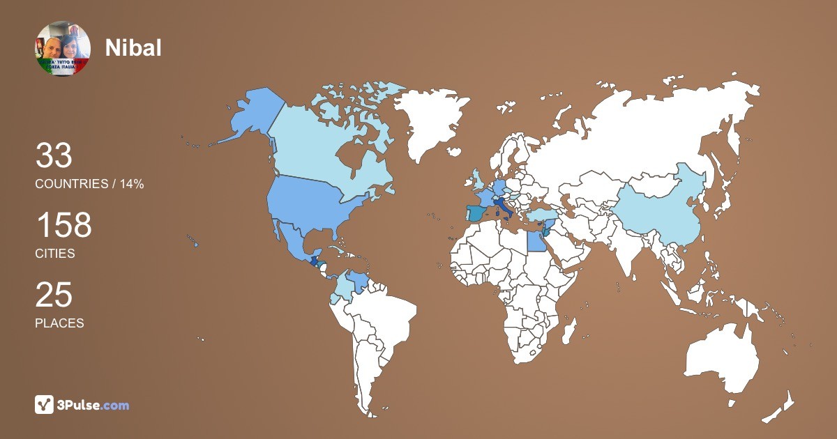 Изображение Карты путешествий Nibal Turjuman-Amadori