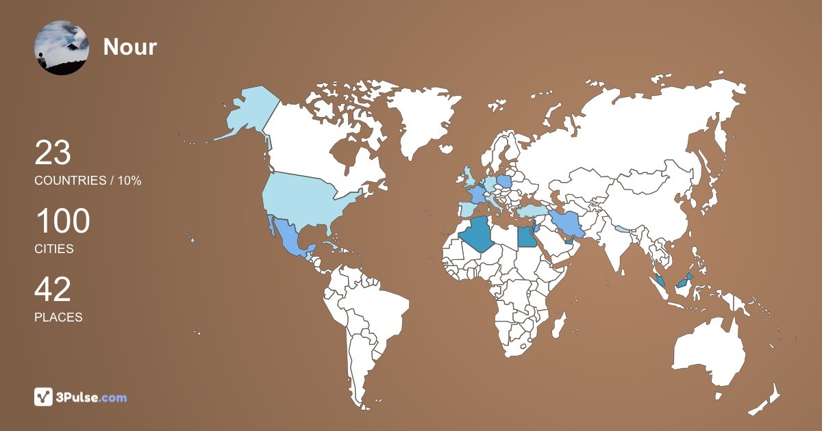 Nour Soltane's Travel Map Image