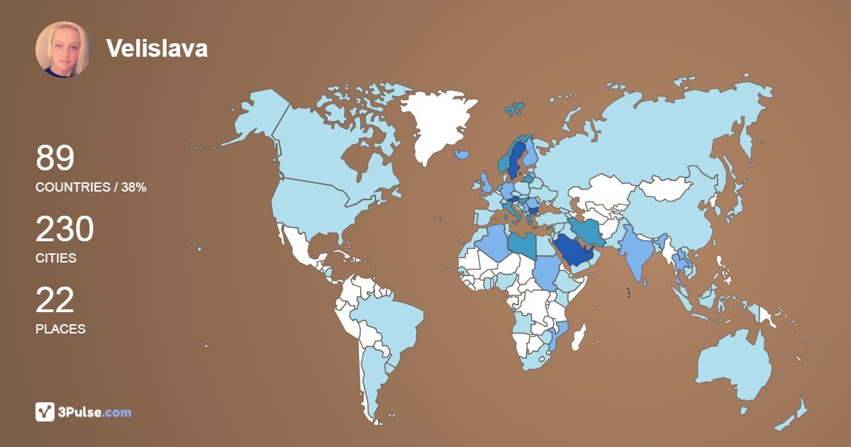 Изображение Карты путешествий Velislava Todorova