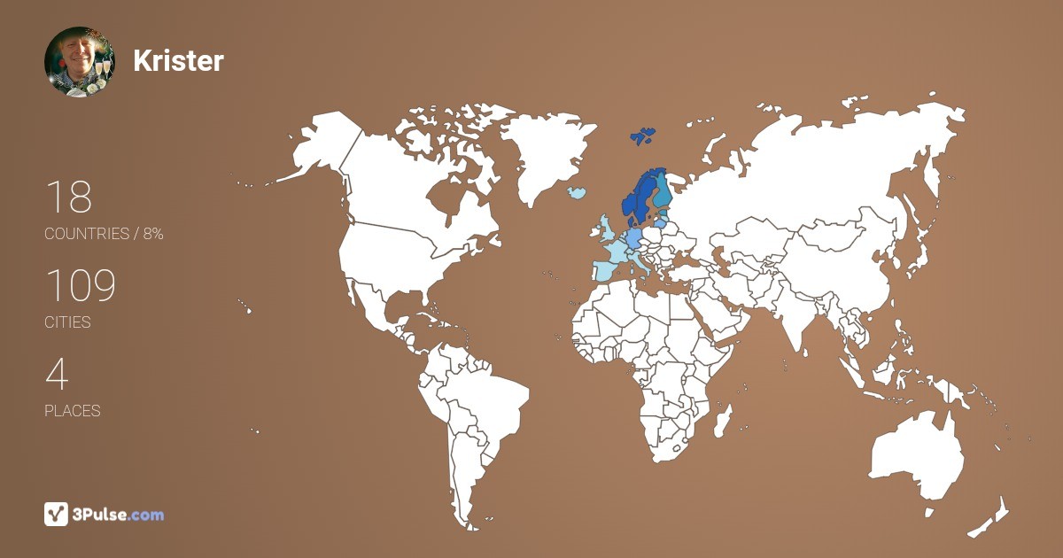 Krister Nilsson's Travel Map Image
