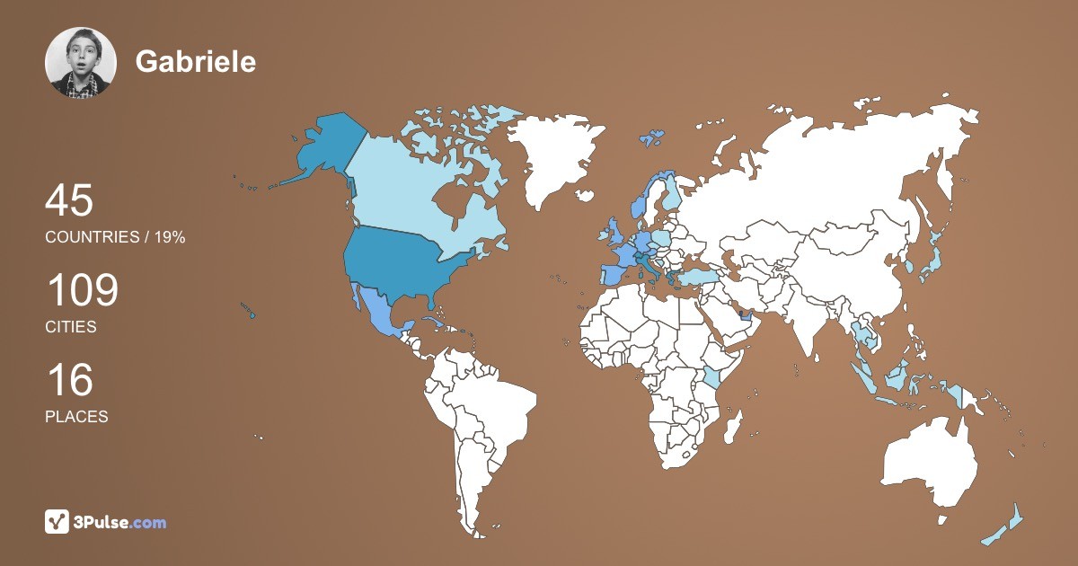 Gabriele Immirzi's Travel Map Image