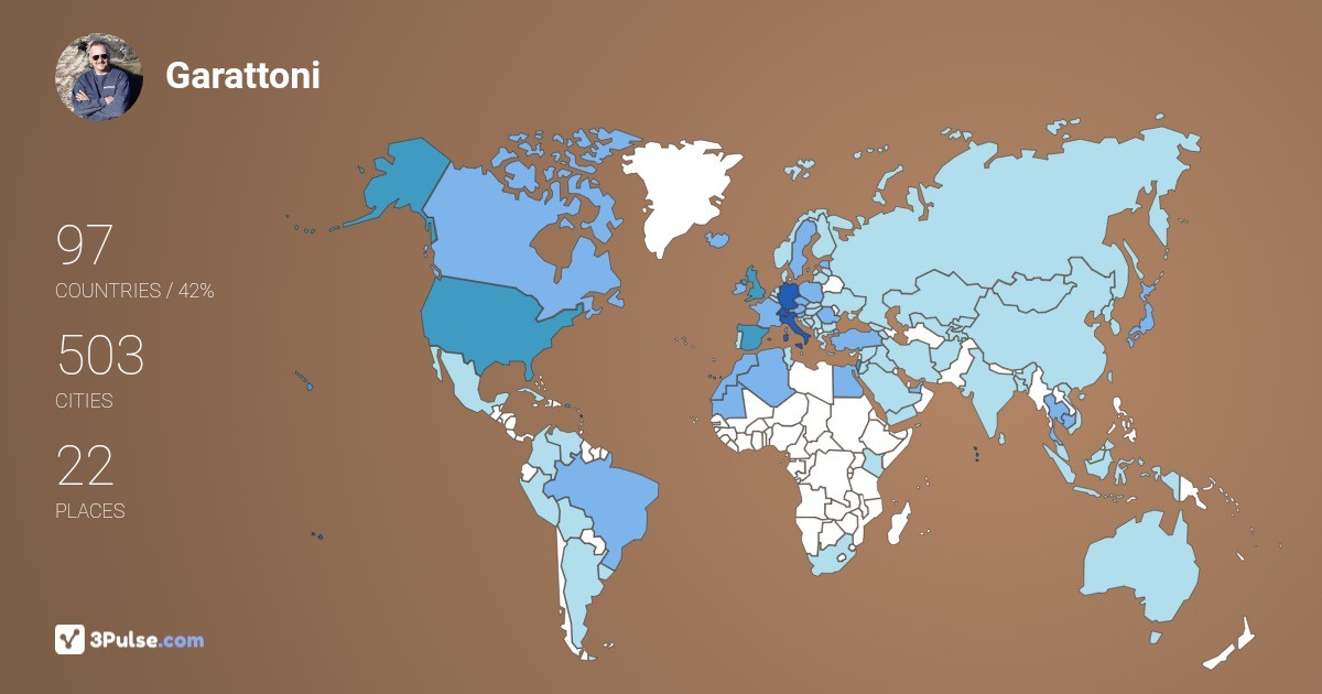 Garattoni Giacomo's Travel Map Image