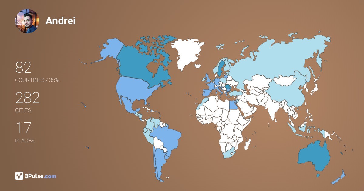 Изображение Карты путешествий Andrei Paunescu