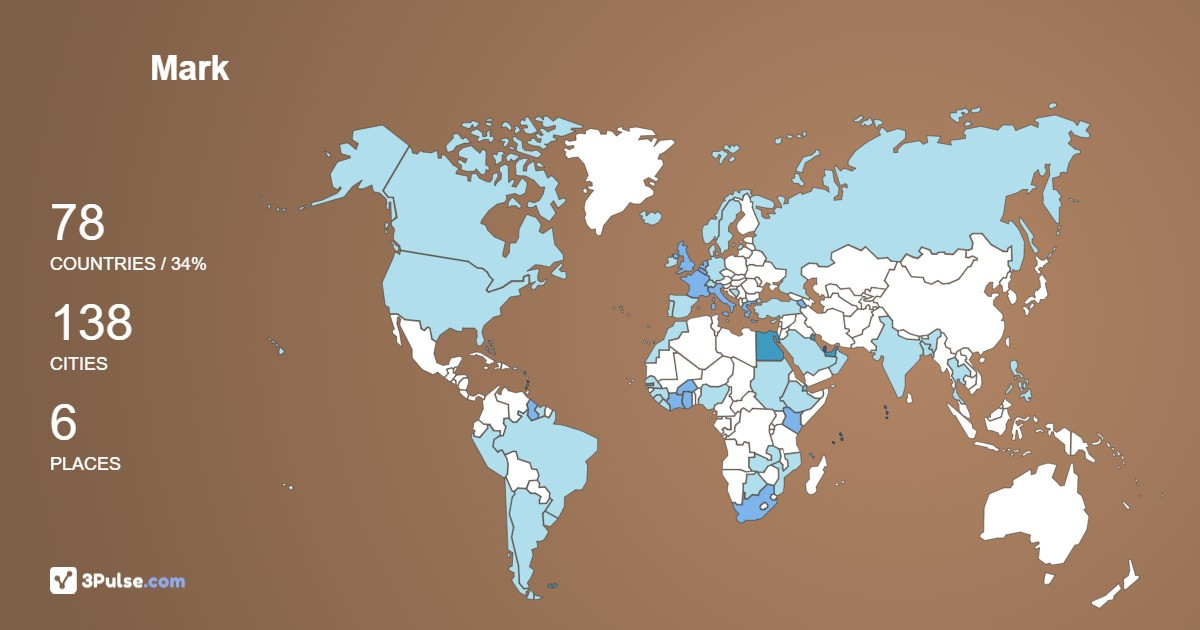 Изображение Карты путешествий Mark Waring