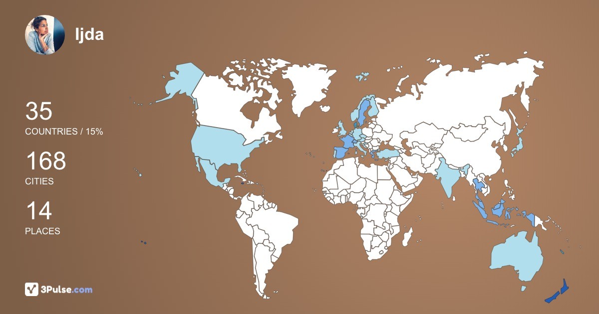 Ijda Parmatow's Travel Map Image