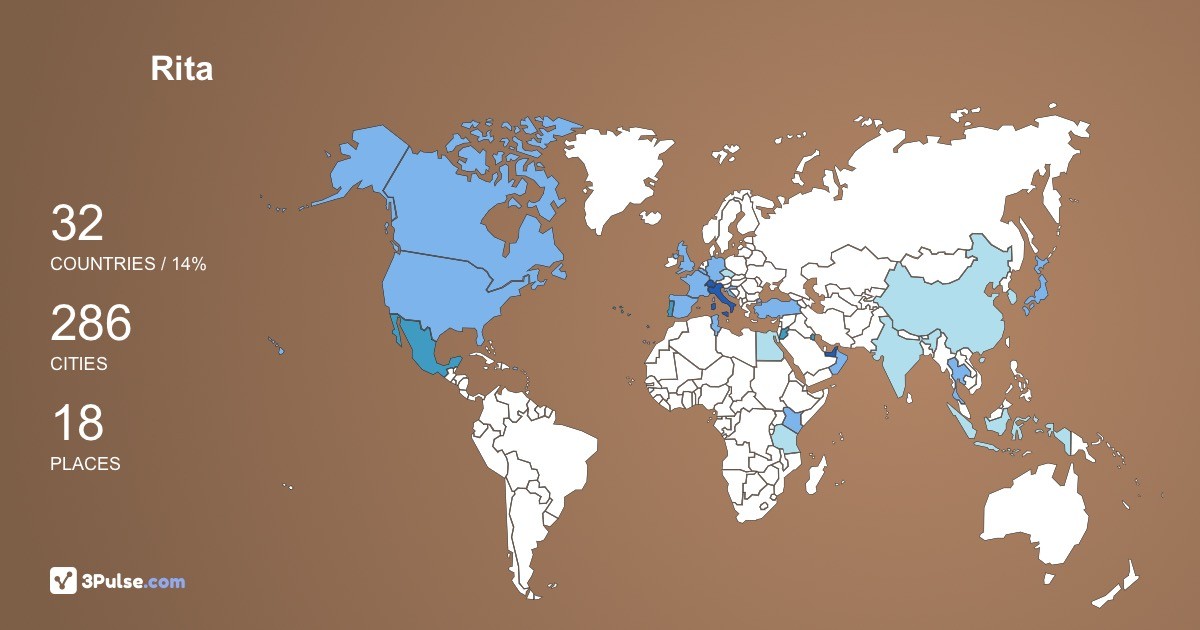 Rita Fullemann's Travel Map Image