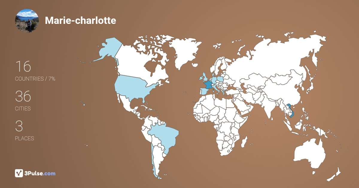 Marie-charlotte Forissier's Travel Map Image
