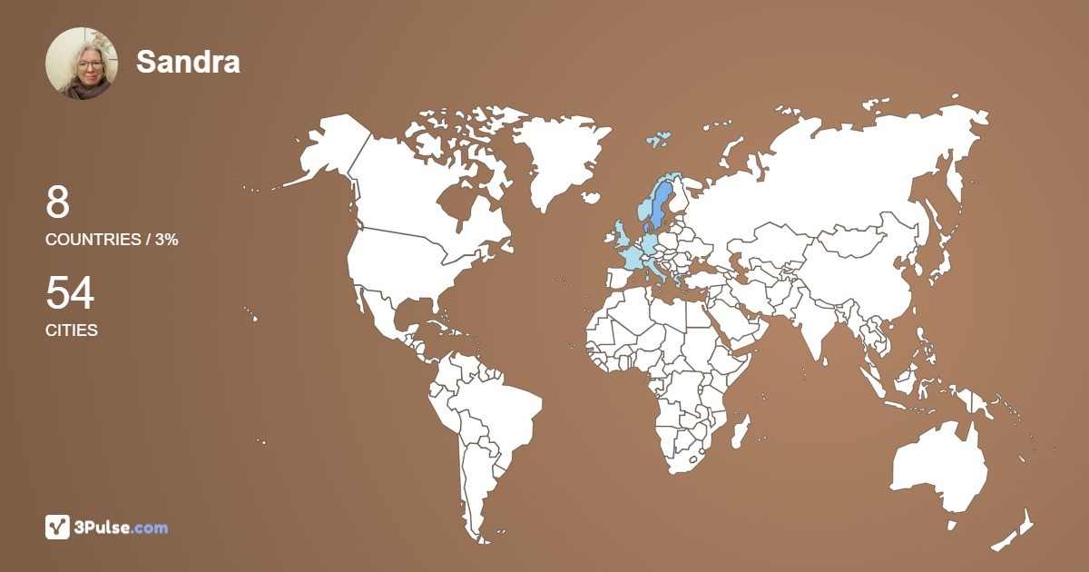 Sandra Petersson's Travel Map Image