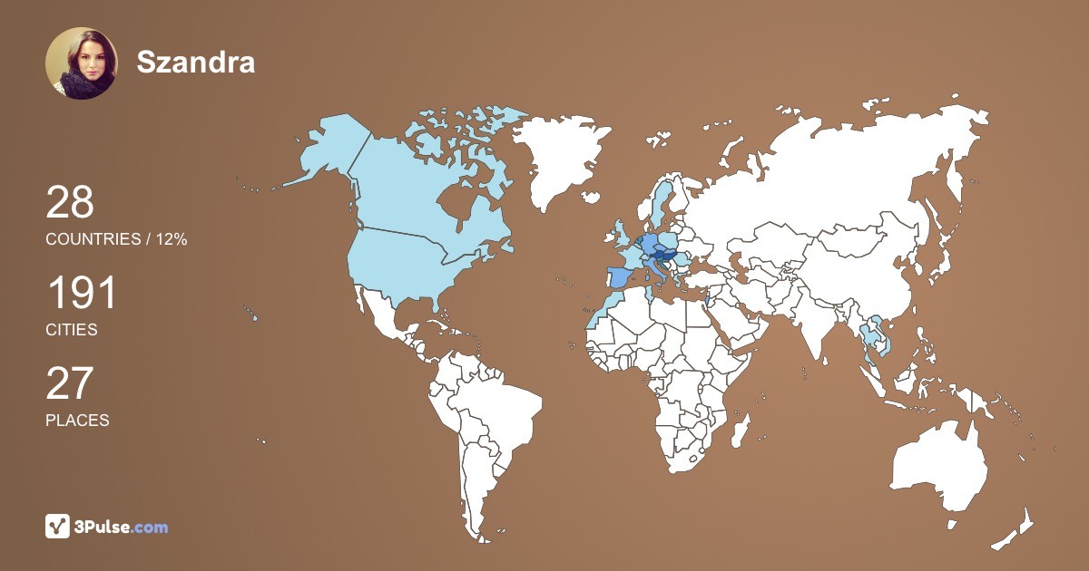 Szandra Drobilits's Travel Map Image