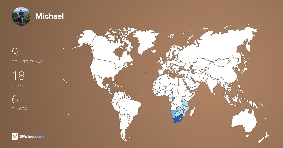 Michael Trzebiatowsky's Travel Map Image
