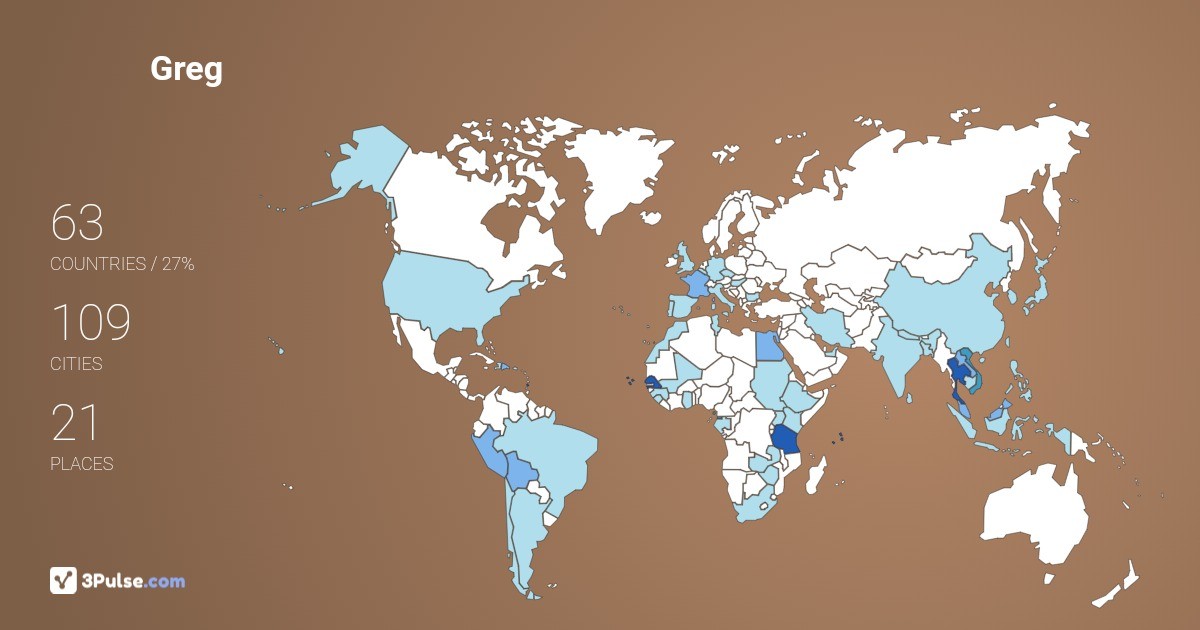 Изображение Карты путешествий Greg Dur