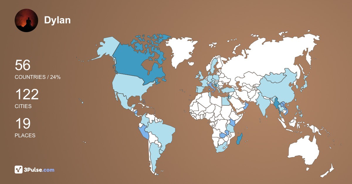 Изображение Карты путешествий Dylan Segal