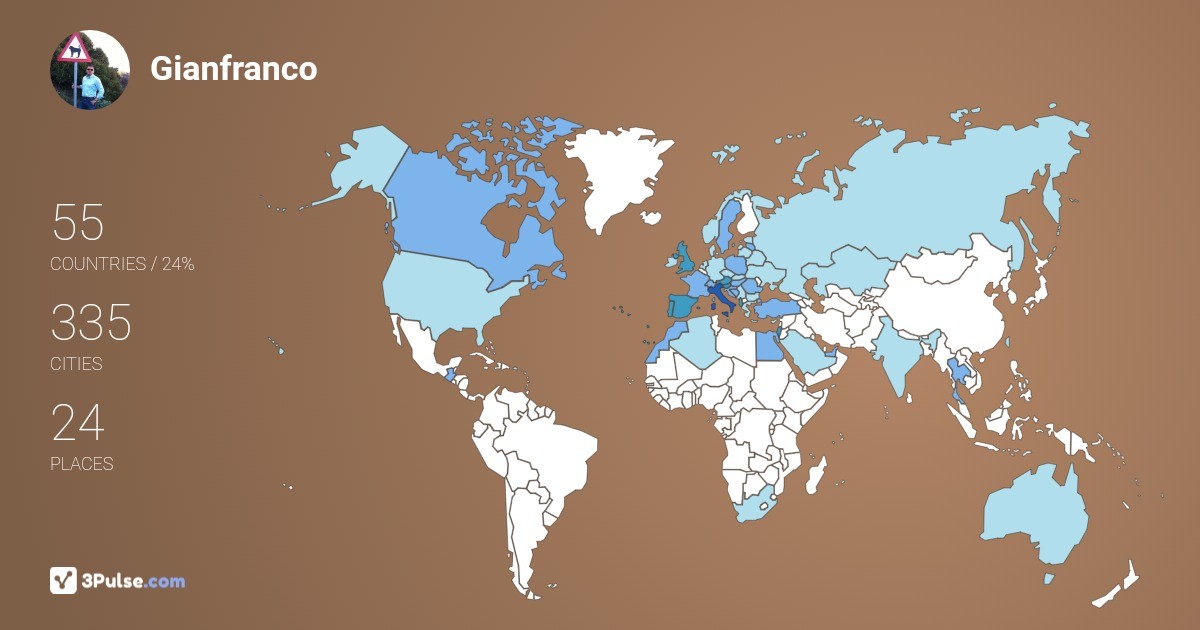 Изображение Карты путешествий Gianfranco Oberti