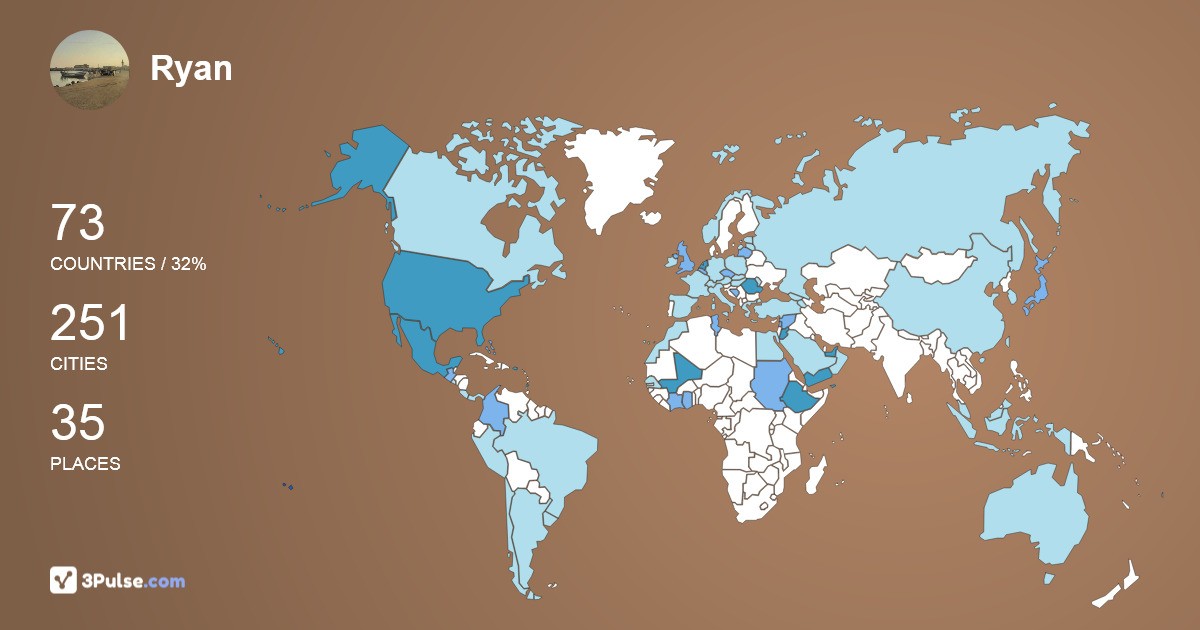 Изображение Карты путешествий Ryan Mueller