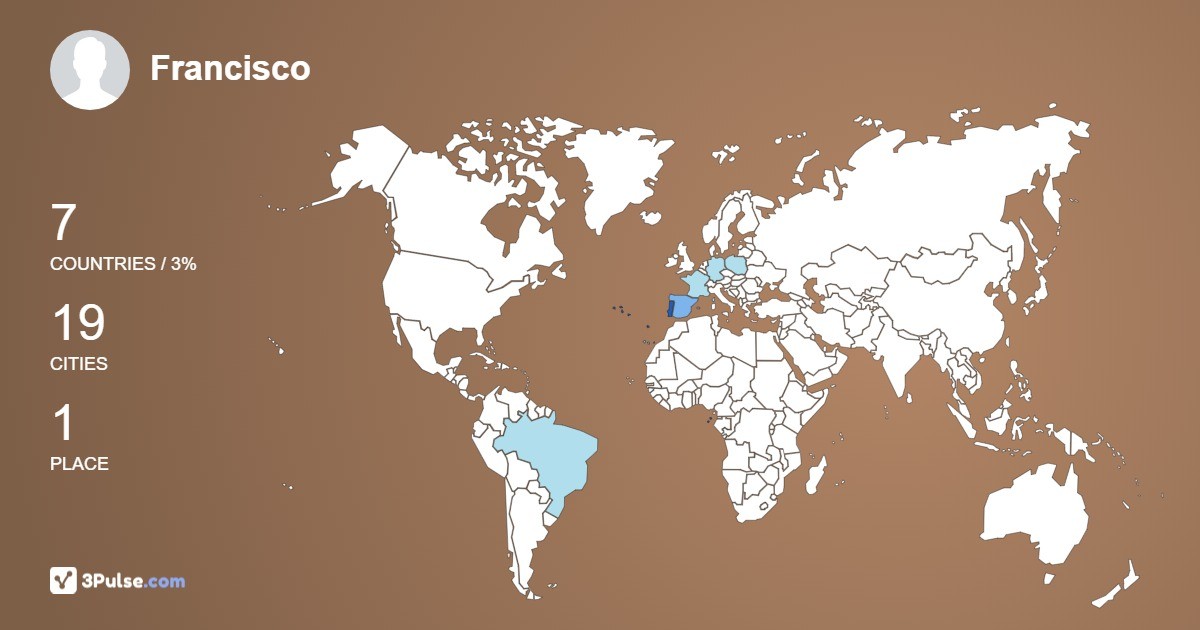 Francisco Afra-Rosa's Travel Map Image