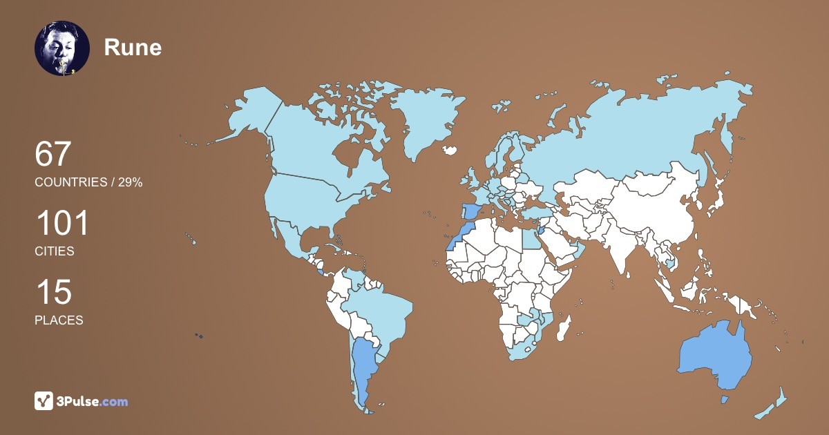 Изображение Карты путешествий Rune Andreassen