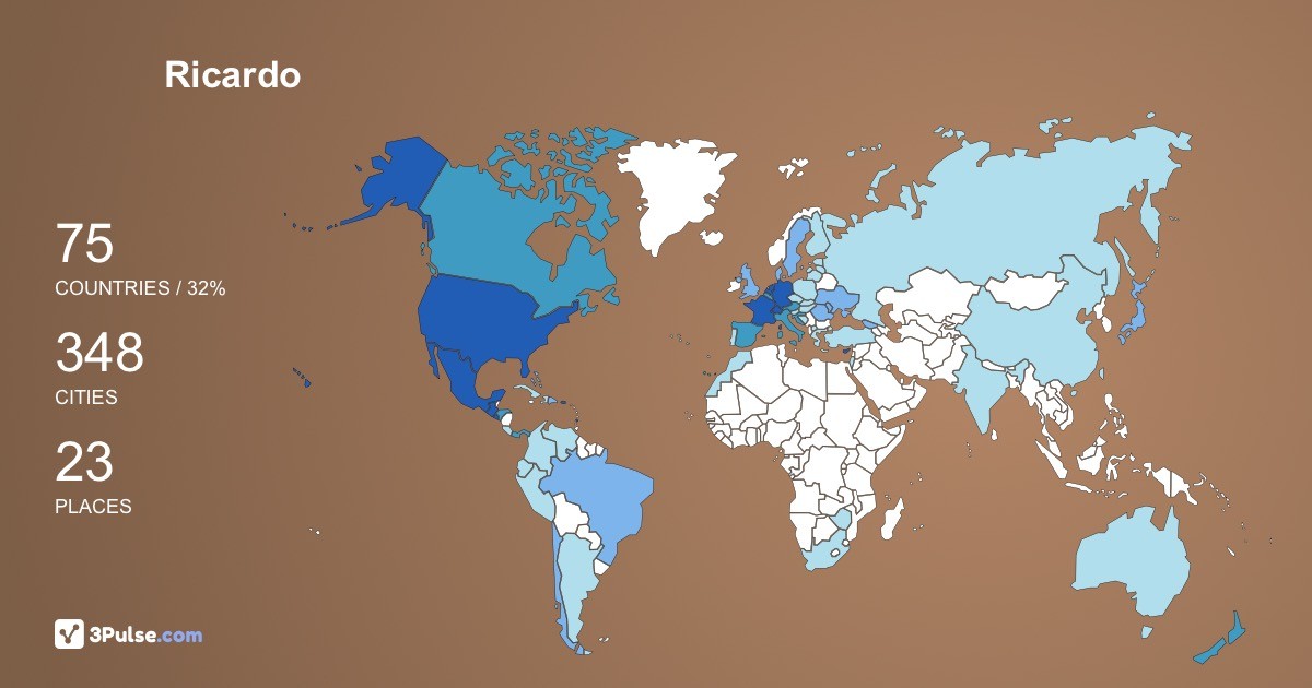 Ricardo Castillo's Travel Map Image