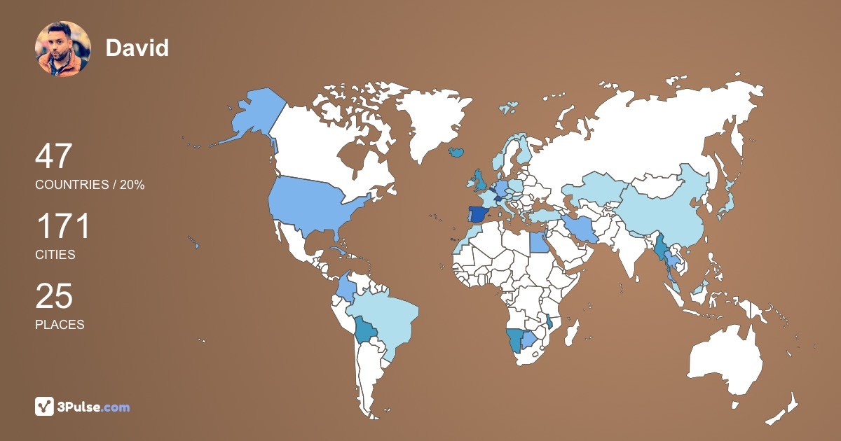 David Alonso-Chacn's Travel Map Image