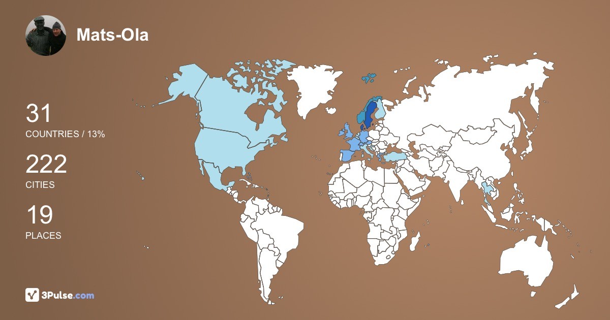 Изображение Карты путешествий Mats-Ola Andreasson