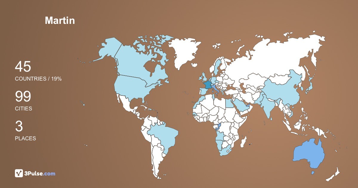 Martin Genest's Travel Map Image