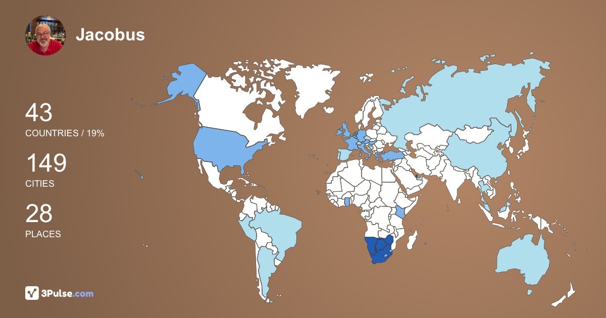 Изображение Карты путешествий Jacobus Theron