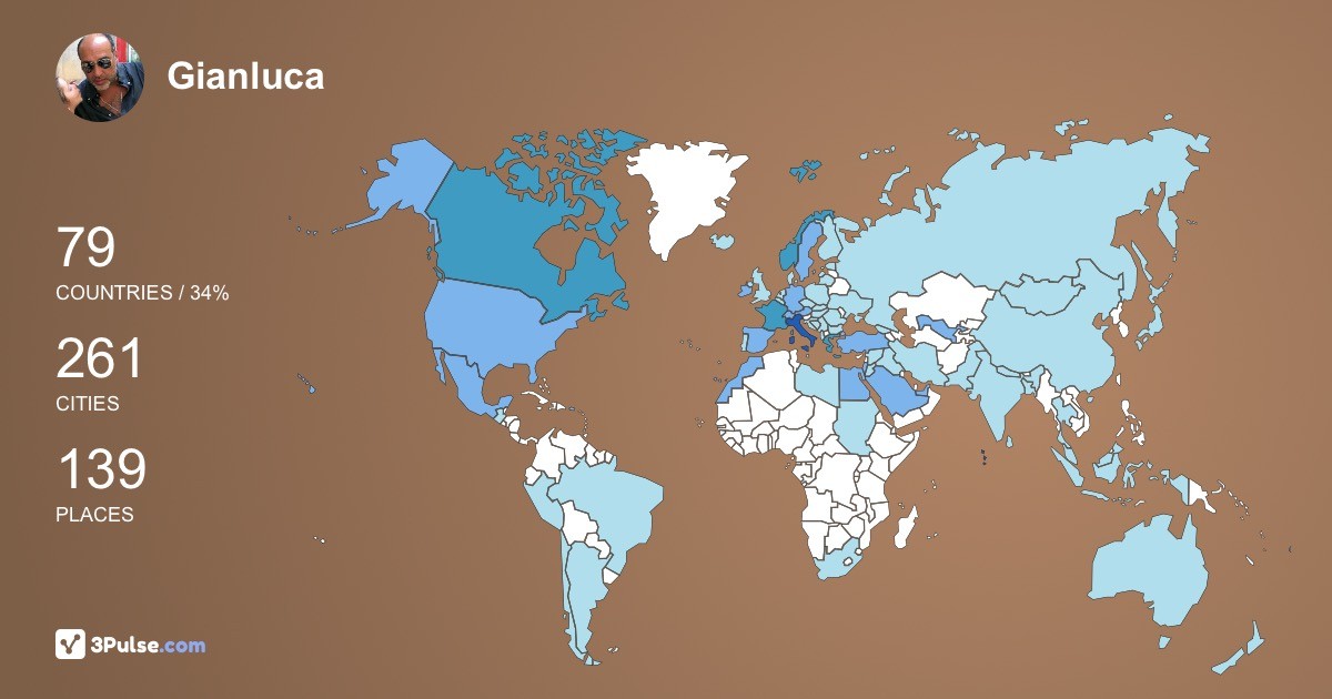 Gianluca Bucciero's Travel Map Image