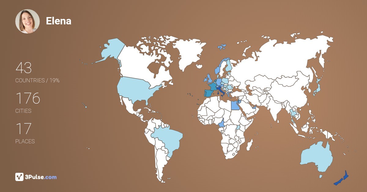 Elena Re-Pucacco's Travel Map Image