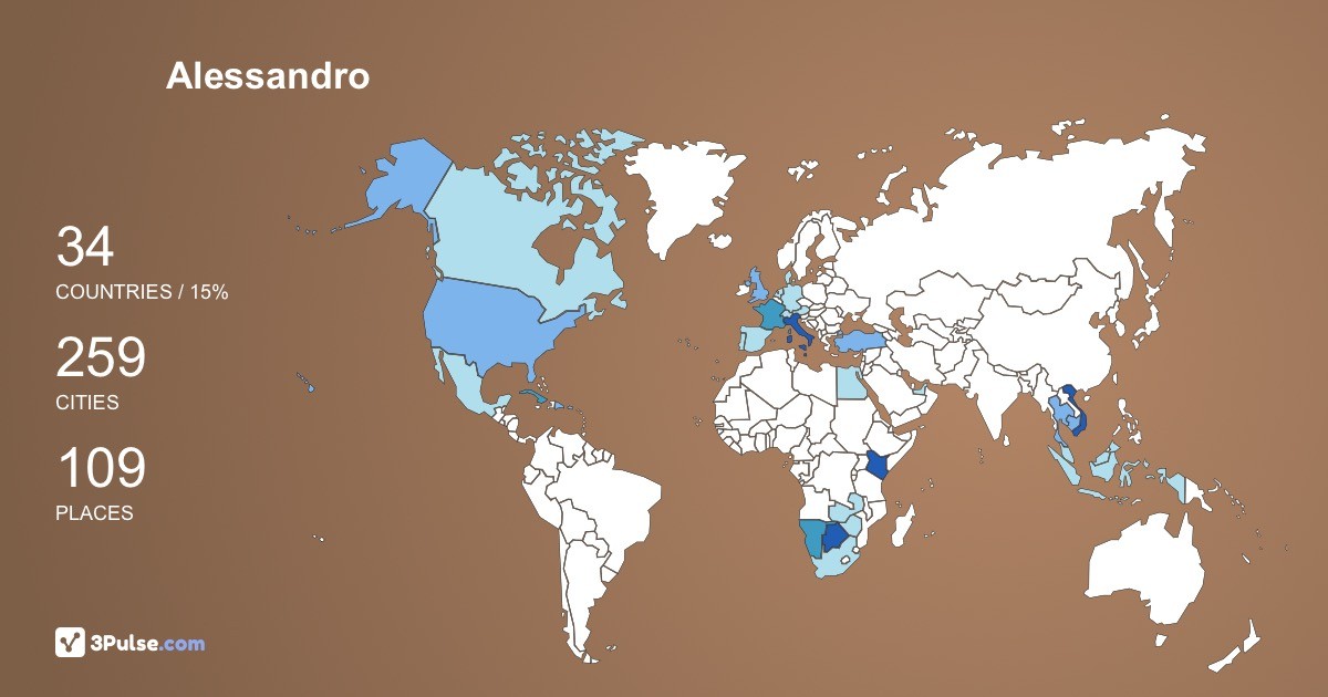 Alessandro Sapone's Travel Map Image