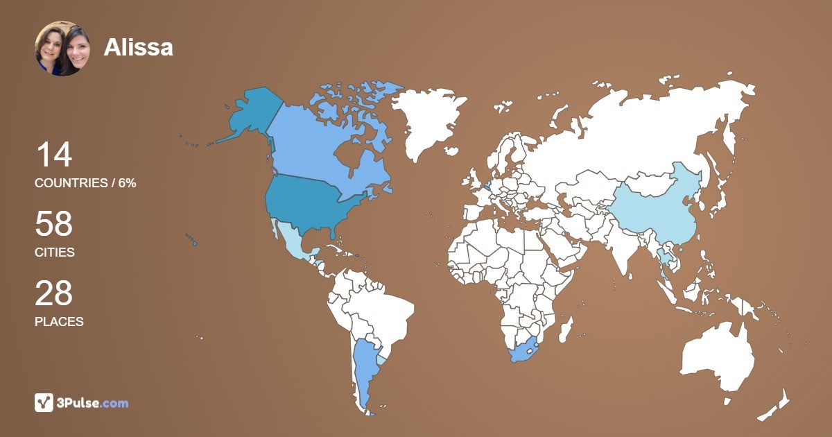 Alissa McCord's Travel Map Image