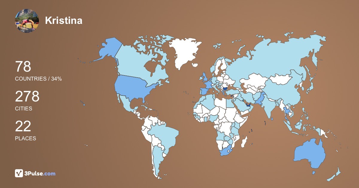 Kristina Ivanova's Travel Map Image