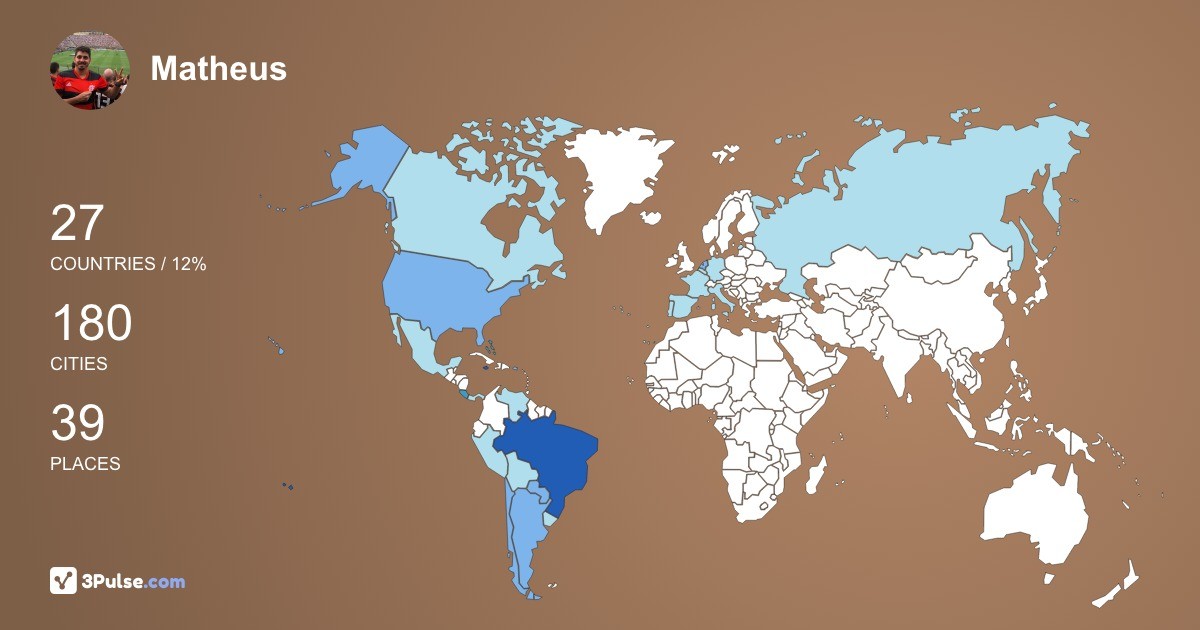 Изображение Карты путешествий Matheus Bortolli