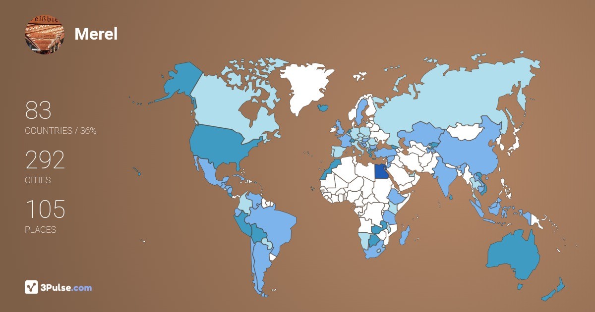 Изображение Карты путешествий Merel Van-Deventer