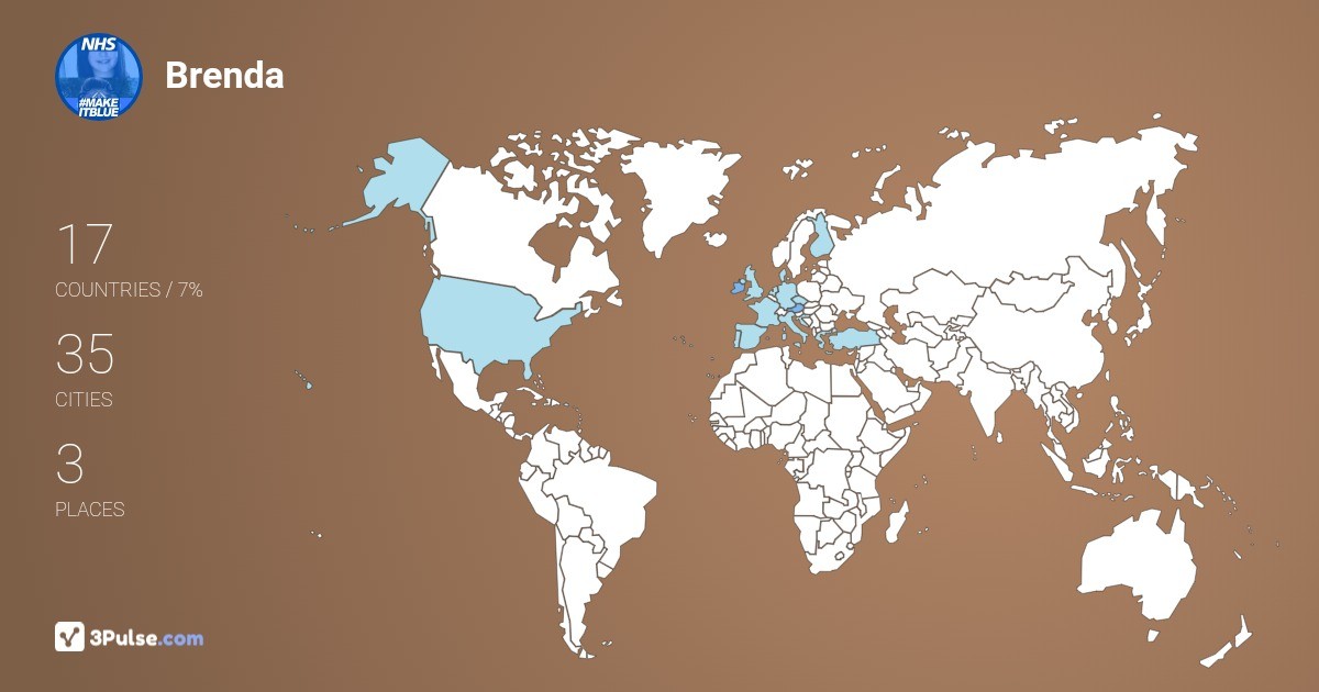 Brenda Harrison-McLaughlin's Travel Map Image