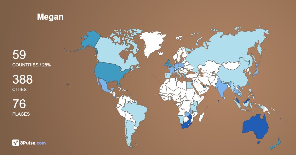 Изображение Карты путешествий Megan Poulton-Stowe