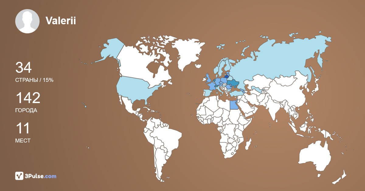 Valerii Minialcoff's Travel Map Image