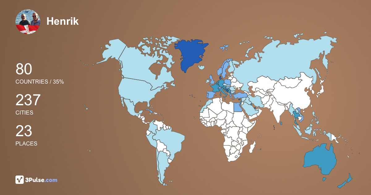 Henrik Schlebaum's Travel Map Image