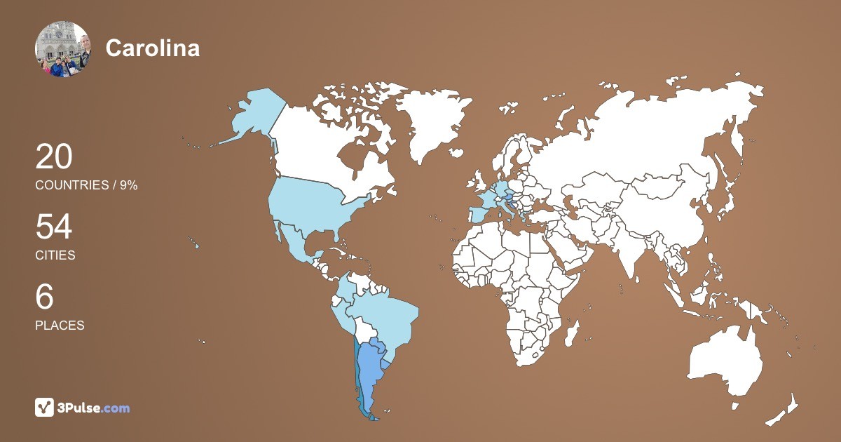 Carolina Inostroza's Travel Map Image